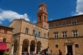 Pienza, Italy Ã¢â¬â May 27, 2017: Santa Maria Assunta Cathedral, Museo diocesano and Palazzo Piccolomini. - Tuscany, Ital